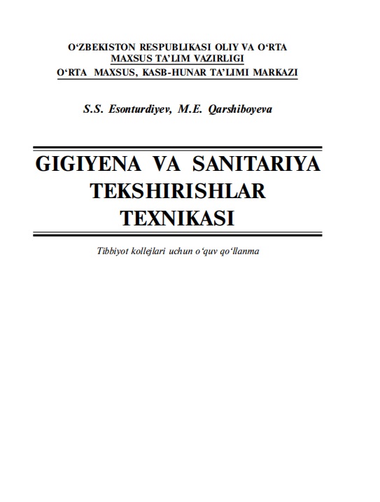 Gigiyena va sanitariya tekshirishlar texnikasi