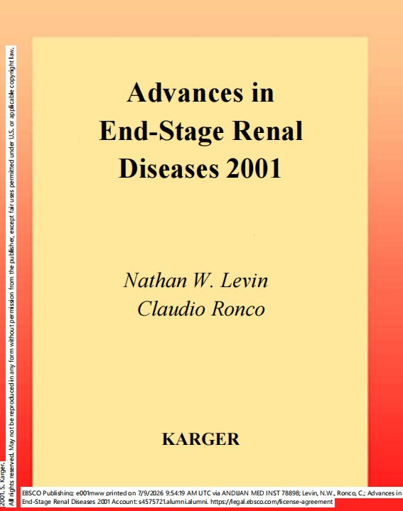 Advances in end-stage renal diseases 2001