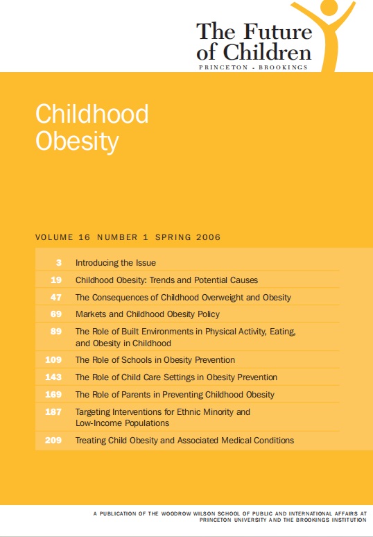 The future of children: childhood obesity