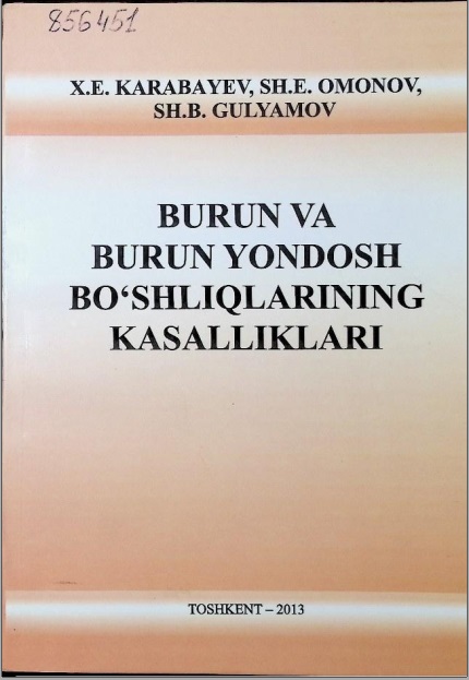 Burun va burun yondosh bo'shliqlarining kasalliklari