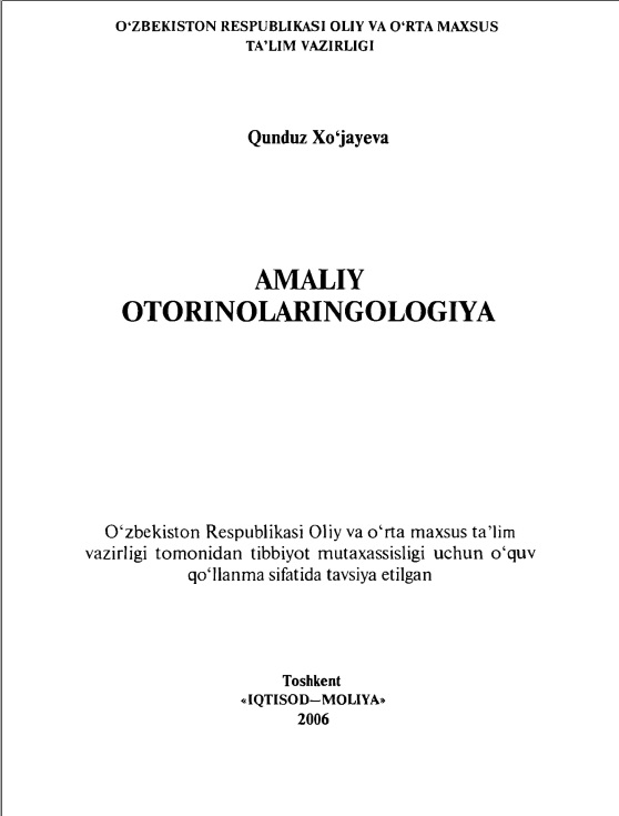 Amaliy Otorinolaringologiya