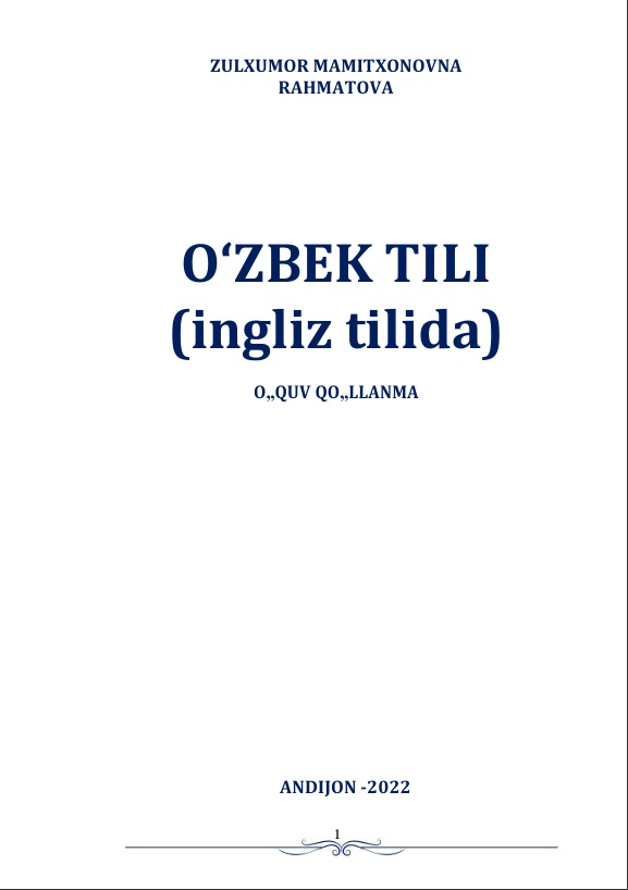O'zbek tili (ingliz tilida)