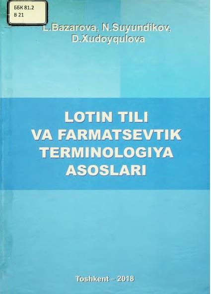Lotin tili va farnatsevtik terminologiya asoslari