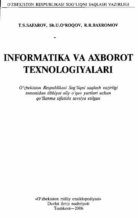 Informatika va axborot texnologiyalari