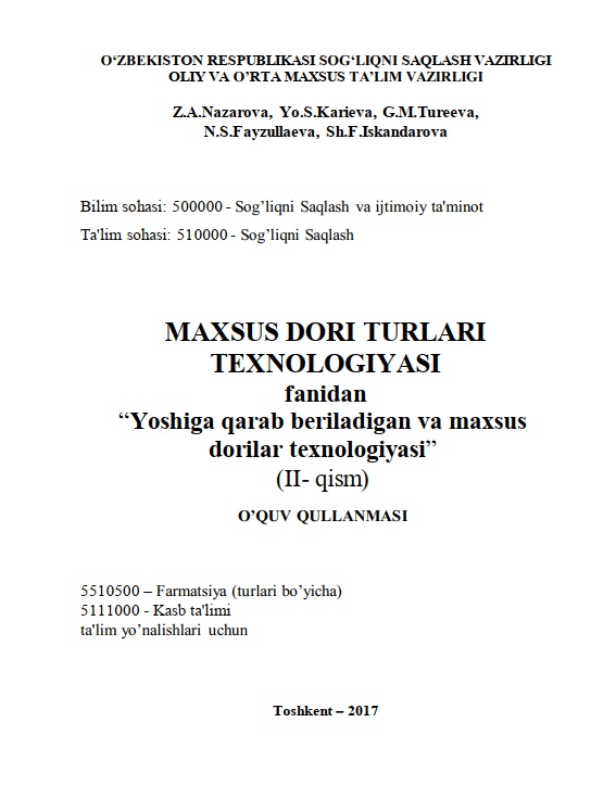 Maxsus dori turlari texnologiyasi