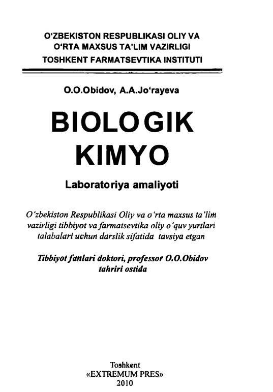 Biologik kimyo