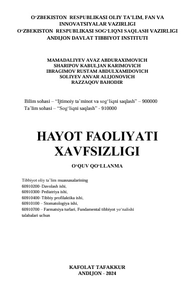 Hayot faoliyati xavfsizligi