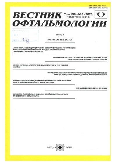 Вестник офтальмология №-3 том-139
