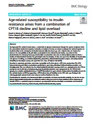 Age-related susceptibility to insulin resistance arises from a combination of CPT1B decline and lipid overload