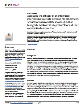 Assessing the efficacy of an integrated intervention to create demand for fishermen’s schistosomiasis and HIV services (FISH) in Mangochi, Malawi: Study protocol for a cluster randomized control trial
