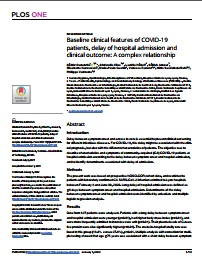 Baseline clinical features of COVID-19 patients, delay of hospital admission and clinical outcome: A complex relationship