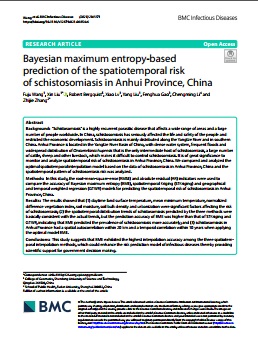 Bayesian maximum entropy-based prediction of the spatiotemporal risk of schistosomiasis in Anhui Province, China