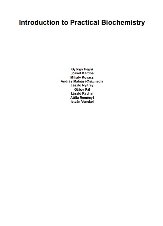 Introduction to practical biochemistry
