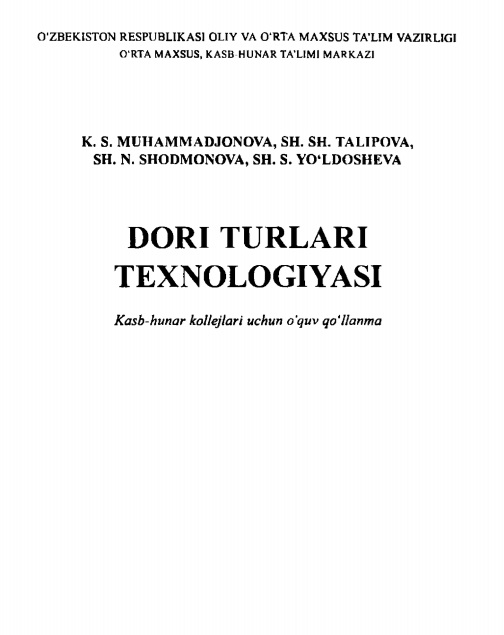 Dori turlari texnologiyasi