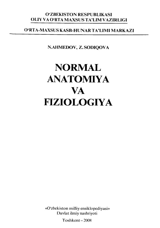 Normal anatomiya va fiziologiya