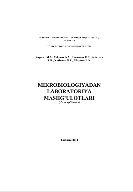 Mikrobiologiyadan laboratoriya mashg'ulotlari