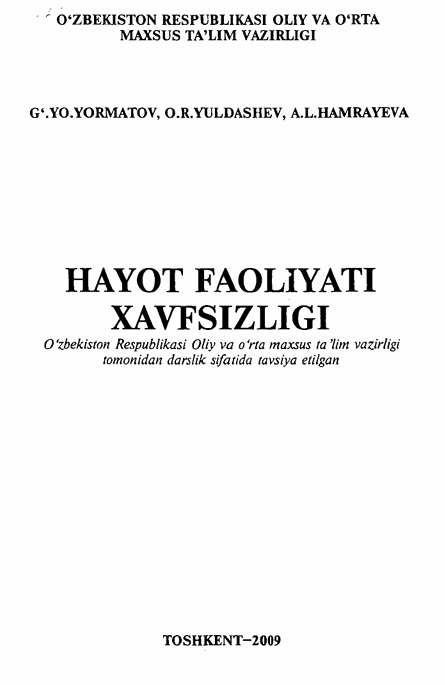 Hayot faoliyati xavfsizligi