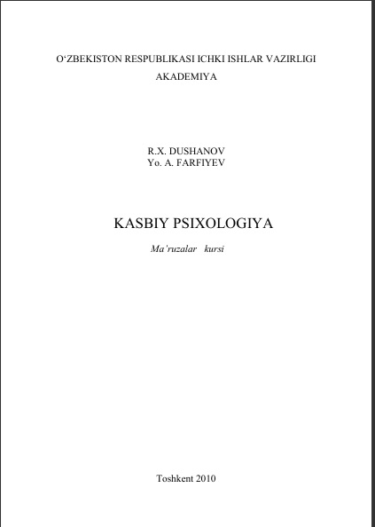 Kasbiy psixologiya