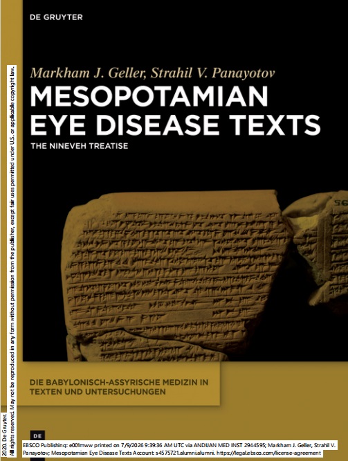 Mesopotamian eye disease texts: the nineveh treatise
