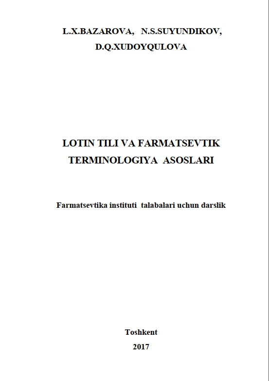 Lotin tili va farmatsevtik terminologiya asoslari