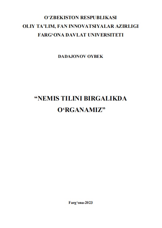 Nemis tilini birgalikda o'rganamiz