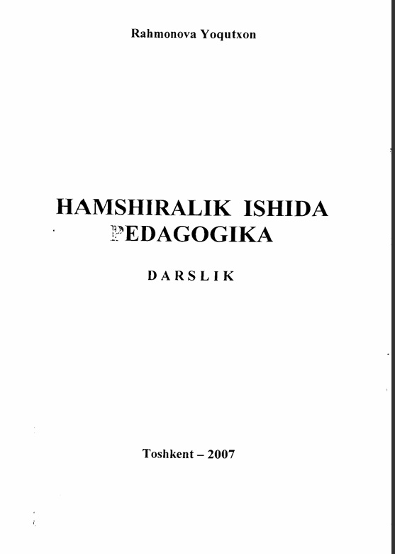 Hamshiralik ishida pedagogika