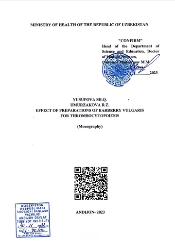 Effect of preparations of barberry vulgaris for nhrombocytopoiesis