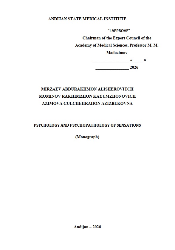 PSYCHOLOGY AND PSYCHOPATHOLOGY OF SENSATIONS