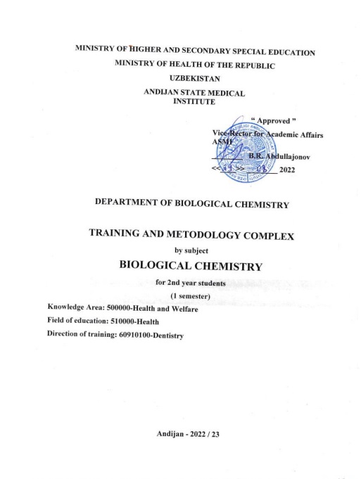 Biological chemistry