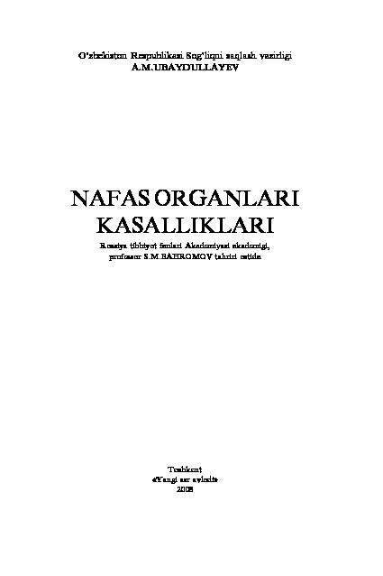 Nafas organlari kasalliklari